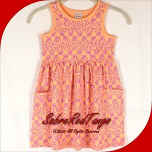 NWT Hanna Andersson Sleeveless Playground Dress Pockets Seashells 130 8